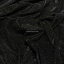 Black Sparkling Glitter Jersey Stretch Dress Fabric Backdrop