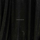 Black Sparkling Glitter Jersey Stretch Dress Fabric Backdrop