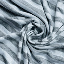 1cm/1/2" Grey/White Striped Print Cotton Viscose Jersey Dress Fabric 150 cm Wide