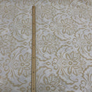 Cream Damask Velvet Flock Taffeta Fabric