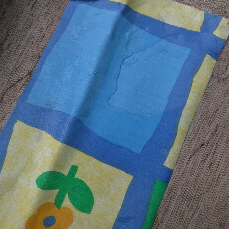 Blaue Blumentöpfe, wasserdicht, Ripstop, PVC, für den Außenbereich, Badezimmer, Stoff, Kinderzimmer, 182 cm