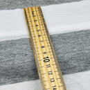 6cm Thick Striped Spandex Jersey Dress Fabric, Grey/White - Bull Ring Fabrics