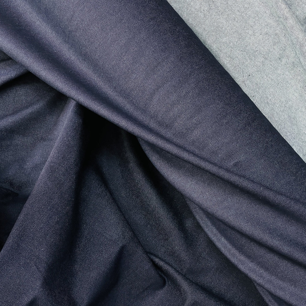 6oz Stretch Denim Jeans Fabric, Dark Indigo - Bull Ring Fabrics
