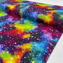100% Cotton Galaxy Stars Space Planets 140cm, Multicoloured
