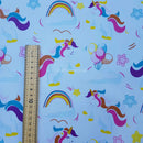 By The Metre Kids Unicorn PVC Printed Tablecloth, White