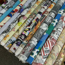 Digital Print Cotton Rich Fabric Curtain Craft Upholstery 140cm