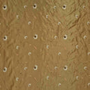 Embroidered Floral Taffeta Fabric, Gold