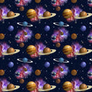 Galaxy Planets Digital Cotton Craft Fabric