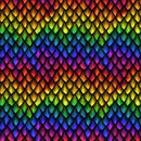 Dragon Fish Scales Print 100% Cotton Craft Fabric, Multicoloured
