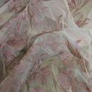 Flesh Pink Heavy Floral Net Lace Fabric Bodysuit Bridal Wedding Prom Dress Net