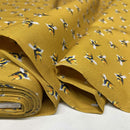 Bumblebee Digital Cotton Craft Bee Fabric 140cm, Mustard