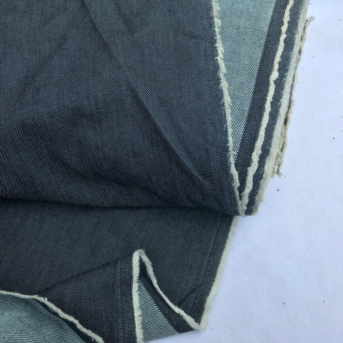 8oz Charcoal Washed Cotton Denim Fabric Jeans Handbags Kids Clothing - Bull Ring Fabrics