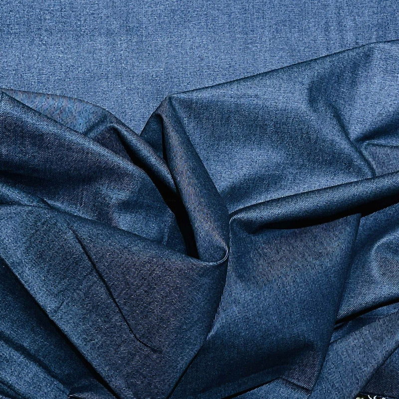 8oz Cotton Denim Jean Fabric, Blue Medium Washed - Bull Ring Fabrics