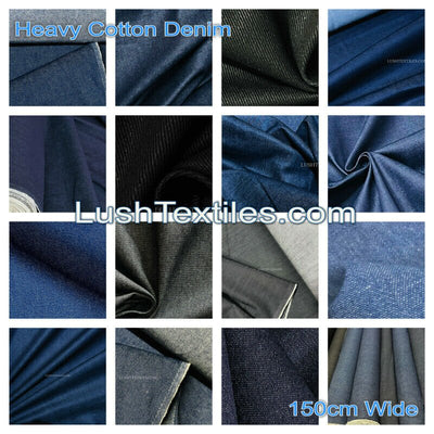 8oz Premium Denim Jeans Fabric 100% Cotton Clothing Jeans Crafts Dress Dungaree - Bull Ring Fabrics