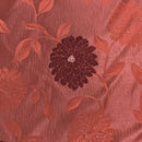 Brown Floral Upholstery Curtain Brocade Fabric 140cm