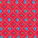 Roses Patchwork Polycotton Fabric, Red