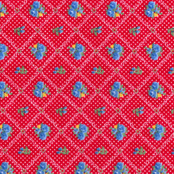 Patchworkstoff mit Rosen, Polycotton, Rot 