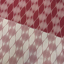 Abstract Pattern Curtain Fabric 140cm, Red/Cream