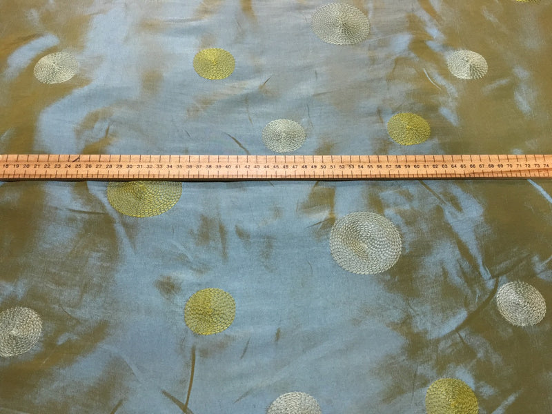 Embroidery Spotty Circle Taffeta Fabric