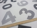 Large Numbers Print Fabric Cotton Canvas Furnishing Fabric