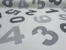 Large Numbers Print Fabric Cotton Canvas Furnishing Fabric