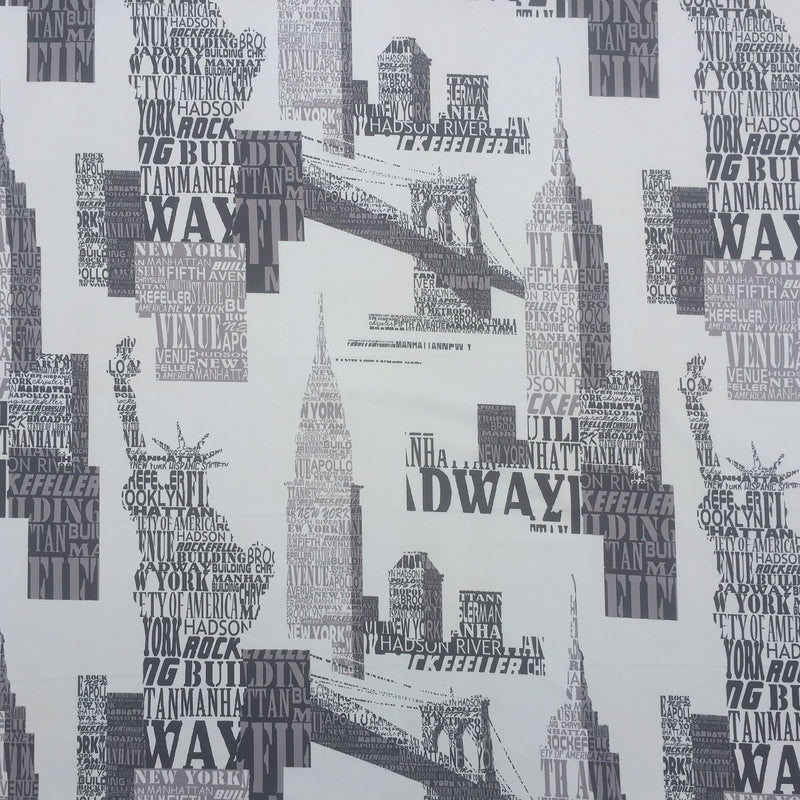 USA Famous Landmarks  Cotton Canvas Furnishing Fabric