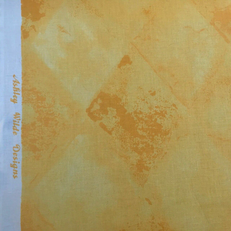 Diamonds Ashley Wilde Vintage Cotton Fabric, Yellow