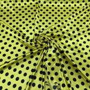 Satin à pois noirs, Jaune