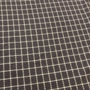 Beige Squares Wool Blend Fabric, Brown