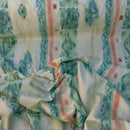 Abstract Aztec Printed Vintage Cotton Fabric 140cm, Cream/Green