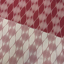 Abstract Pattern Curtain Fabric 140cm, Red/Cream - Bull Ring Fabrics