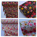 Blossom Floral Flowers Print Rose & Hubble Cotton Poplin Fabric