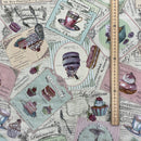 Cupcakes Paris PVC Table Oilcloth Fabric Printed Tablecloth