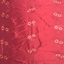 Tissu taffetas fleuri à sequins, rouge