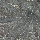 All Over Bling Sequins On Net Fabric, Silver - Bull Ring Fabrics