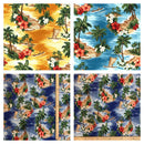 Aloha Hawaii Island Print Rose & Hubble Cotton Fabric - Bull Ring Fabrics
