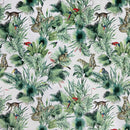 Amazon Tropical Digital Print Plush Velvet Curtain Fabric, Natural - Bull Ring Fabrics