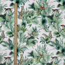 Amazon Tropical Digital Print Plush Velvet Curtain Fabric, Natural - Bull Ring Fabrics