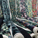 Amazon Tropical Digital Print Plush Velvet Curtain Fabric, Natural - Bull Ring Fabrics