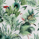 Amazon Tropical Digital Print Plush Velvet Curtain Fabric, Natural - Bull Ring Fabrics