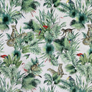 Amazon Tropical Digital Print Plush Velvet Curtain Fabric, Natural - Bull Ring Fabrics