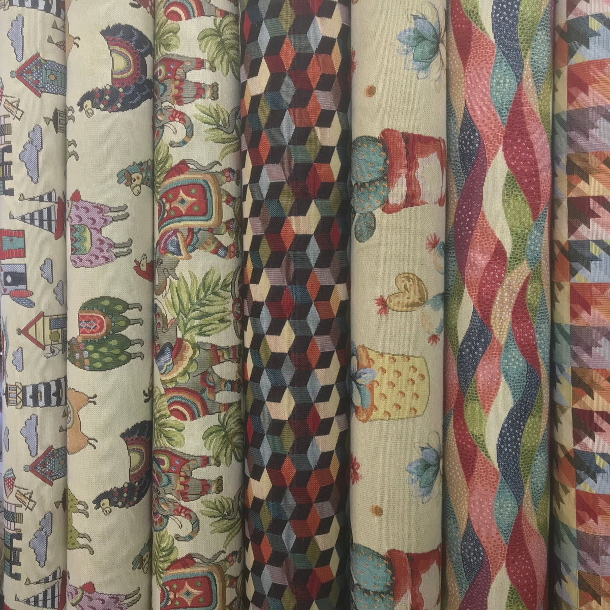 Animals & Floral Designer Tapestry Upholstery Furnishing Fabric - Bull Ring Fabrics