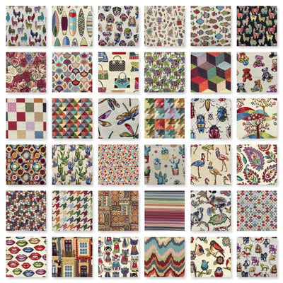 Animals & Floral Designer Tapestry Upholstery Furnishing Fabric - Bull Ring Fabrics