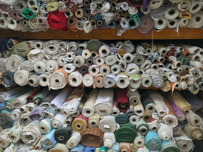 Vintage Mirage Damask Striped Curtain Brocade Fabric 140cm, Red/Green/Blue