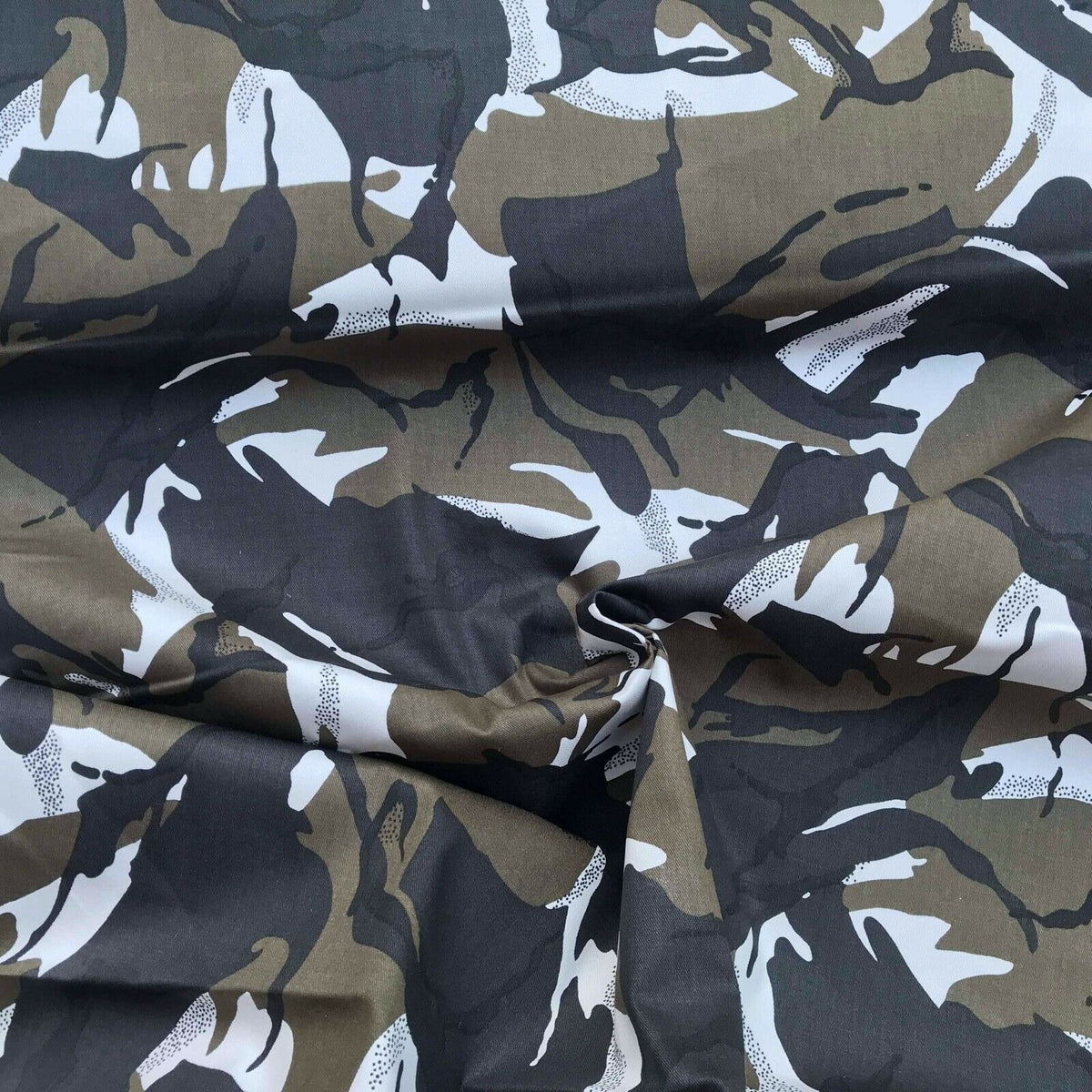Army Camp Camouflage Cotton Drill Fabric Thick Quality Uniforms/ Workwear 60'' - Bull Ring Fabrics