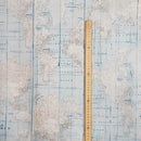 Atlantic Ocean Map Print Cotton Craft Curtain Upholstery Fabric - Bull Ring Fabrics