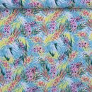 Autumn Floral Digital Print Bubble Crepe Dress Fabric, Sky - Bull Ring Fabrics