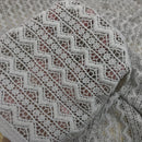 Aztec Cotton Lace Dress Fabric, Taupe - Bull Ring Fabrics