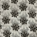 Brown Floral Flowers Heavy Upholstery Fabric 140cm, Beige