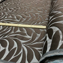 Brown Leaves Floral Curtain Brocade Fabric, 140cm